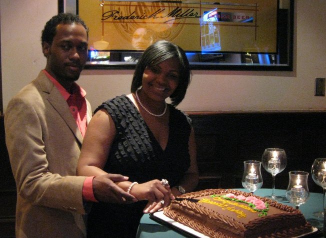 A Houston couple, Richard Spiller, 25, and Ashley Matthews, 21, were married Saturday afternoon on the CineVegas red carpet as one of the promotions for the film "Asylum Seekers" at the Palms in Las Vegas.  The bridal party consisted of five members of the Sin City Bad Girls, four Chippendales dancers and an Elvis impersonator as the best man.