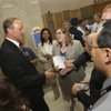 Outgoing Mayor Michael Montandon greets guests Wednesday during his farewell reception at North Las Vegas City Hall. Outgoing Mayor Michael Montandon greets guests Wednesday during his farewell reception at North Las Vegas City Hall.