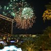 Hundreds of spectators gather around the pool to watch fireworks during the 4th of July celebration at Red Rock Resort in Summerlin. Hundreds of spectators gather around the pool to watch fireworks during the 4th of July celebration at Red Rock Resort in Summerlin.