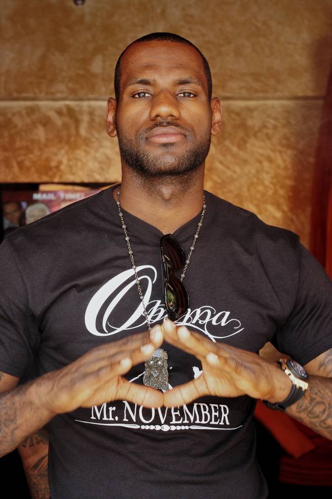 NBA star LeBron James partied at Tao Beach Friday night in Las Vegas.