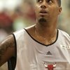 Chicago Bulls forward James Johnson takes a breather during a contest against Golden State in NBA summer league action on Tuesday at Cox Pavilion. Johnson, the 16th overall pick in last month's NBA Draft, relies on a heavy background in kickboxing, karate and mixed martial arts to play light on his feet at 6-foot-8 and 245 pounds.