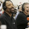 Walt Frazier calls the action from the sidelines during a contest between the Knicks and Grizzlies on Wednesday afternoon at Cox Pavilion. Frazier averaged 18.9 points per game during a 13-year NBA career from 1967 to 1980. Frazier was known just as much for his style as he was for his skill.
