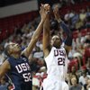 Photo: Rudy Gay hits a jumper over Kevin Durant during th