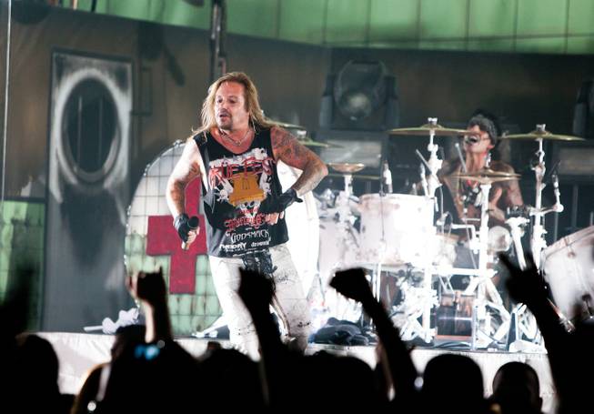 Motley Crue performs during Crue Fest 2 at the Joint in the Hard Rock Hotel on Aug. 1, 2009.