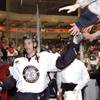 Photo: Adam Cracknell high-fives Wranglers fans as he wal Photo: Adam Cracknell high-fives Wranglers fans as he wal