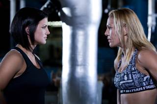 Gina Carano, left, and Cristiane 