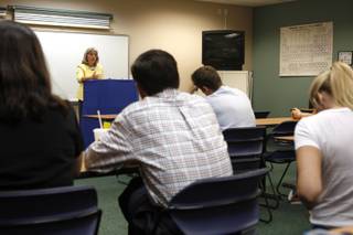 Rep. Dina Titus speaks at the College of Southern Nevada in Henderson Tuesday, Aug. 18, 2009. 