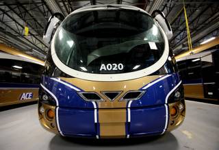 The new ACE buses are shown at the Regional Transportation Commission event Tuesday to celebrate the grand opening of the new Sunset Maintenance Facility in Las Vegas.