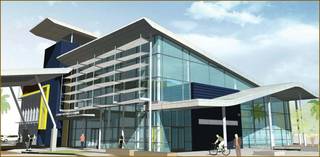 An artist's rendering of the Regional Transportation Commission's new Bonneville Transit Center in downtown Las Vegas.