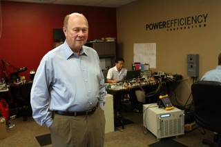 CEO and Chairman of Power Efficiency, Steve Strasser talks about the company's business from their South Valley View offices in Las Vegas on Wednesday, Sept. 2, 2009. 
