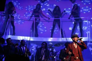 Matt Goss (front) and Dirty Virgins (up top).