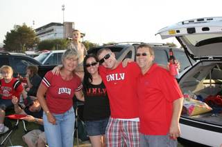 Rebels fans prepare for kickoff against Sacramento State.