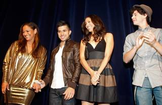 From left, actress and choreographer Debbie Allen, actor Walter Perez, actress Kristy Flores and actor Paul Iacono are introduced at a screening of 