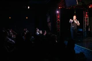 Mentalist Luke Jermay performs his act at O'Sheas Thursday, Sept. 24, 2009. 