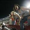 Left to right, Kimberly Goven, Joanie Twitchell and Kris Jackson cheer on their favorite drivers at the NASCAR Camping World Las Vegas 350 at the Las Vegas Motor Speedway.