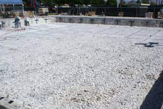 Work continues on the Boulder City municipal pool after it was closed in August for major repairs. 