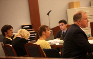 Amy Busefink, ACORN deputy regional director, whom authorities allege was involved with an illegal voter registration incentive program, appears in court Tuesday in Las Vegas.
