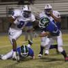 Photo: Basic wide receiver Kelly Armistead thwarts a woul Photo: Basic wide receiver Kelly Armistead thwarts a woul