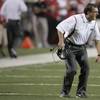 UNLV coach Mike Sanford yells at quarterback Omar Clayton after a delay of game penalty during the second half of the Rebels' 35-15 loss to Utah on Oct. 17. Sanford will not return for a sixth season in 2010 on the heels of Saturday's 45-17 loss at Air Force, which dropped UNLV to 4-7 on the season and eliminated the Rebels from bowl contention. UNLV coach Mike Sanford yells at quarterback Omar Clayton after a delay of game penalty during the second half of the Rebels' 35-15 loss to Utah on Oct. 17. Sanford will not return for a sixth season in 2010 on the heels of Saturday's 45-17 loss at Air Force, which dropped UNLV to 4-7 on the season and eliminated the Rebels from bowl contention.