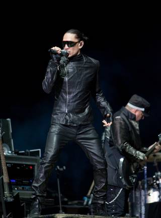 The Black Eyed Peas perform Friday, Oct. 23, 2009, in Sam Boyd Stadium. The Peas opened for U2.