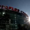 The Staples Center in downtown Los Angeles is the site of Saturday night's UFC 104. 