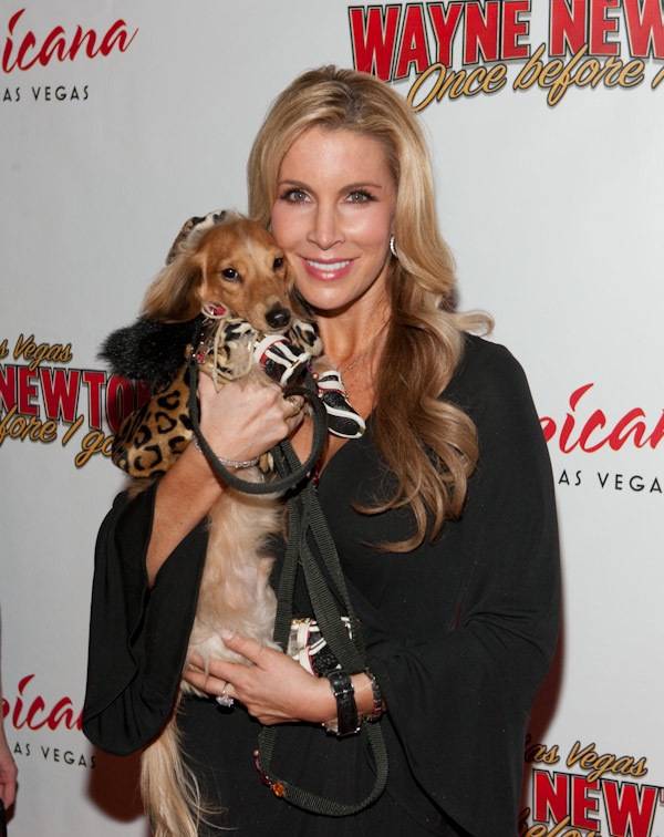 Alicia Jacobs and Sparkle at the grand opening of Wayne Newton's <em>Once Before I Go</em> at the Tropicana on Oct. 28, 2009.
