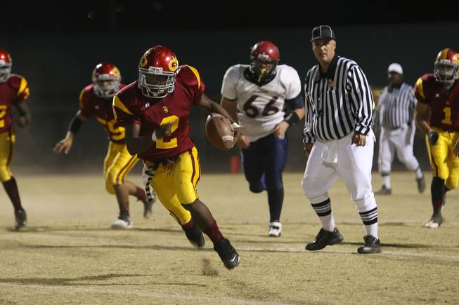 Del Sol running back Chris Marshall rushes for a long gain to score a touchdown against Coronado Friday night in the Dragons 46-26 victory to secure the Southeast Division title.
