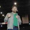 Manny Pacquiao poses for fans and media during his grand arrival at MGM Grand Hotel on Tuesday. Pacquiao will face Miguel Cotto for the WBO welterweight title on Nov. 14, 2009 at MGM Grand Garden Arena.