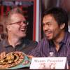 Manny Pacquiao laughs with trainer Freddie Roach during Wednesday's pre-fight press conference at the MGM Grand Hotel. 