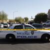 Photo: A North Las Vegas police car blocks off a crime sc Photo: A North Las Vegas police car blocks off a crime sc