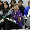 Photo: Vanessa Trujillo of Mojave High School debates ano Photo: Vanessa Trujillo of Mojave High School debates ano