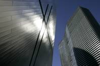 The stainless steel exterior of Crystals at CityCenter.