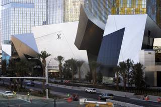 This is an exterior view of Crystals, the retail component of CityCenter. The mall opened Thursday.