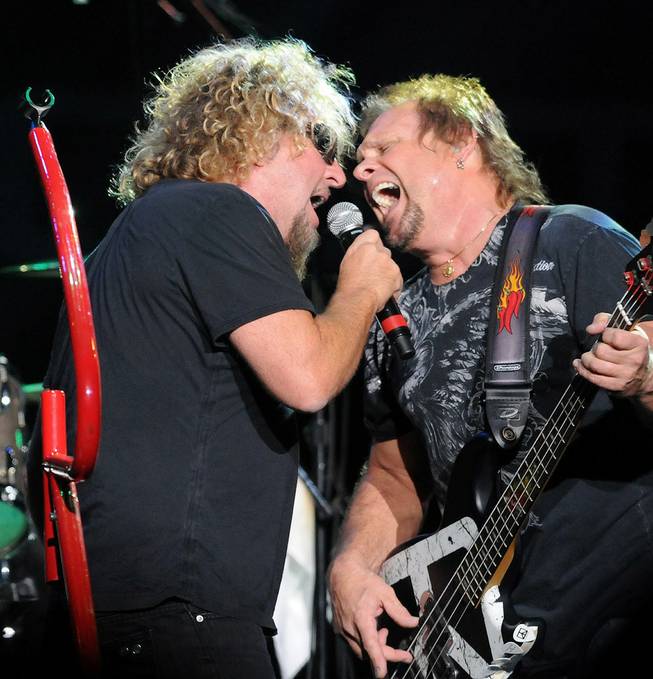 Chickenfoot -- singer Sammy Hagar, Red Hot Chili Peppers drummer Chad Smith, guitar legend Joe Satriani and bassist Michael Anthony -- perform at The Joint in the Hard Rock Hotel on Dec. 5, 2009.