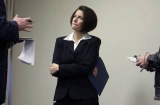 Attorney General Catherine Cortez Masto takes questions from reporters following a news conference at the Sawyer State Building Thursday, Dec. 10, 2009.  Masto announced at a morning news conference that she won't pursue an appeal of the dismissal of charges against Lt. Gov. Brian Krolicki.