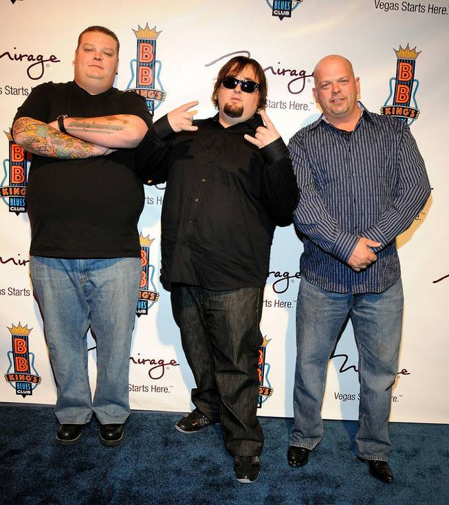 Corey Harrison, Austin Russell and Rick Harrison at the grand opening of B.B. King's Blues Club at The Mirage on Dec. 11, 2009.
