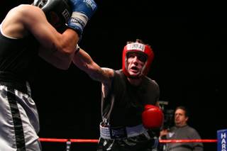 Las Vegas nightlife personalities go glove-to-glove for charity during Fight Club 3 at the Joint inside the Hard Rock Hotel on Dec. 9, 2009.