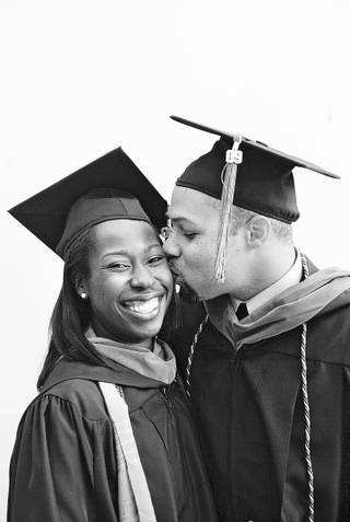 Vontoba Terry, 28, M.A. in economics, and Psychelia Terry, 28, M.B.A., met 