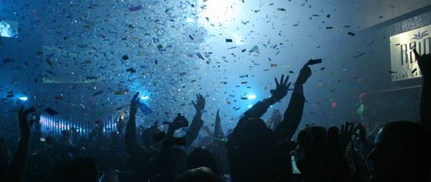 This was the scene at Rain Nightclub's 2008 New Year's Eve festivities around midnight. Things are sure to be equally exciting this year.