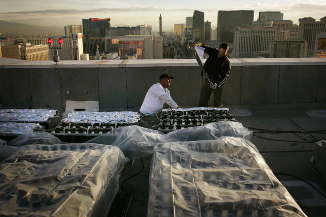 Pyrotechnicians Jim Stannard, left, and Carlton Siple from Fireworks by ...