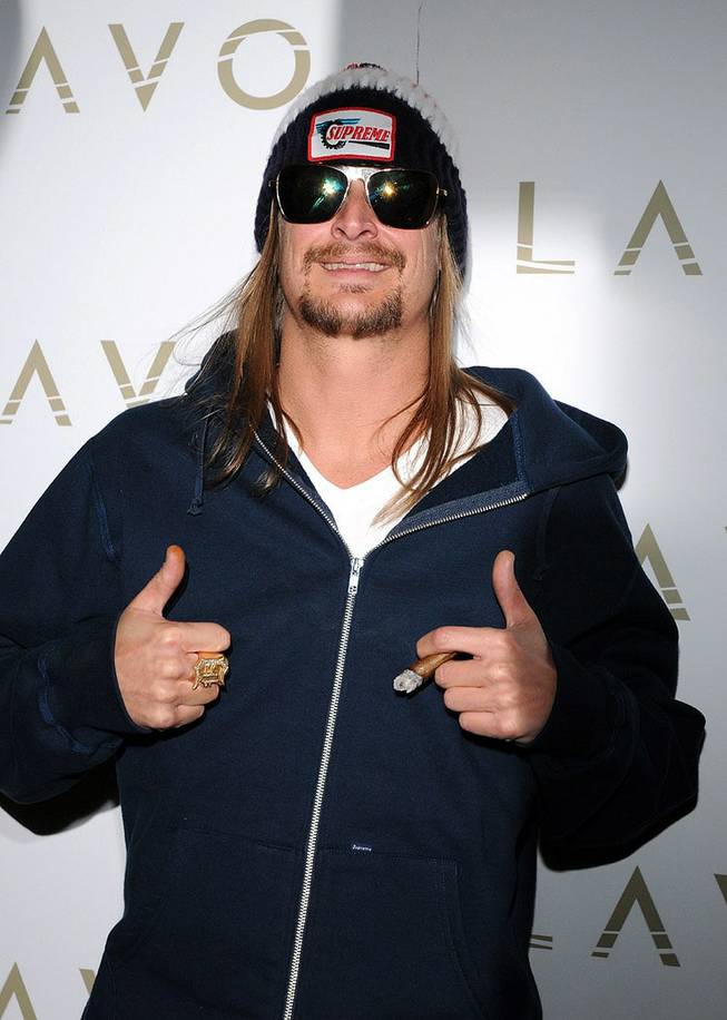 Kid Rock celebrates his 39th birthday at Lavo in the Palazzo on Jan. 17, 2010.