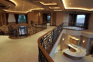 This is a view of the open area of the second floor in a home formerly owned by Nicholas Cage and recently sold out of foreclosure for $4.95 million Monday, January 25, 2010. Cage bought the house in September 2006 for $8.5 million.