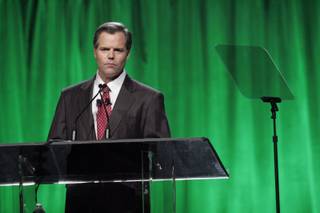 MGM Mirage Chief Executive Jim Murren speaks at Preview Las Vegas at the Cox Pavilion in Las Vegas on Thursday, Jan. 28, 2010.  