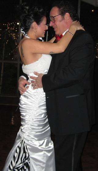 The wedding of Andrew Dice Clay and Valerie Vasquez in Las Vegas on Feb. 14, 2010.