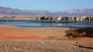 Pictured are condos sitting along Lake Las Vegas.