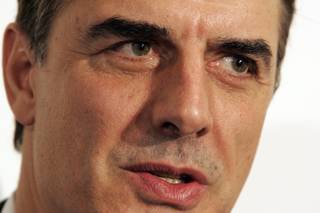 Actor Chris Noth talks to the media Friday during the blue carpet premiere of Cirque du Soleil's 