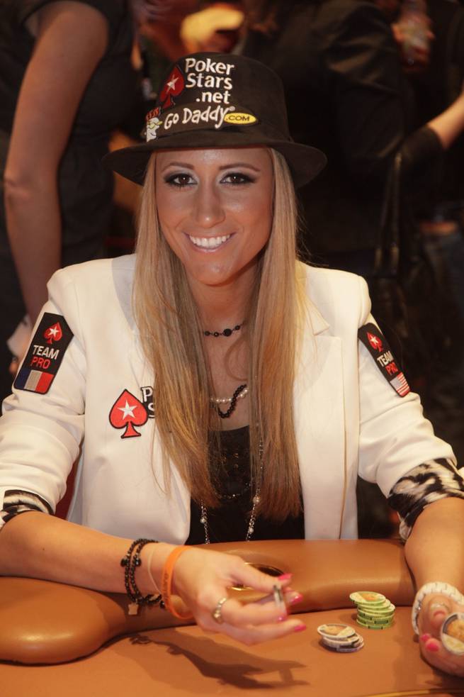 Vanessa Rousso competes in the PokerStars.net North American Poker Tour at The Venetian.