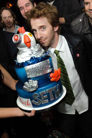 Seth Green celebrates his birthday at Blush in the Wynn with a special Robot Chicken birthday cake on March 6, 2010.