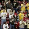 A smattering of UNLV fans can be seen amid Wyoming fans during the first half of the women's Mountain West Conference tournament basketball game Tuesday, March 9, 2010, at the Thomas & Mack Center. A smattering of UNLV fans can be seen amid Wyoming fans during the first half of the women's Mountain West Conference tournament basketball game Tuesday, March 9, 2010, at the Thomas & Mack Center.