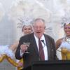 Mayor Oscar Goodman speaks Tuesday at the grand opening of MEET Las Vegas Tuesday.